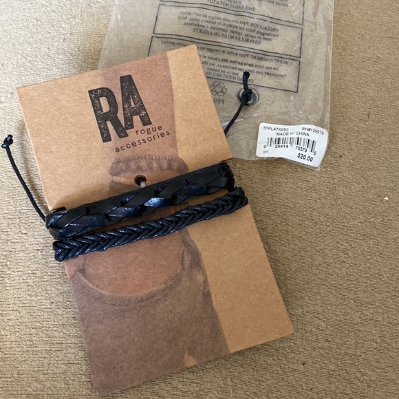 Rogue Accessories  Leather Adjustable Bracelet - Picture 3 of 4